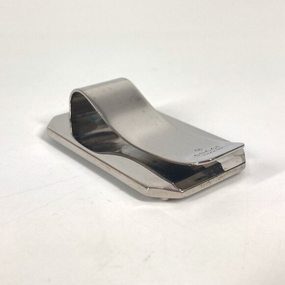 GUCCI Guccissima GG Wallet Money clip Sima leather blue/Silver - Picture 11 of 12